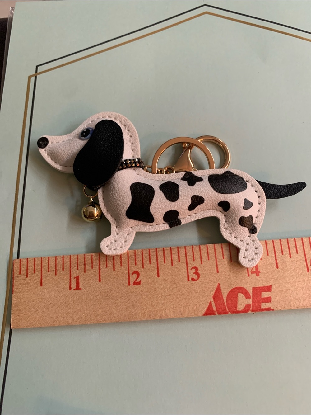 Dachshund Dog Keychain Charm with Bell